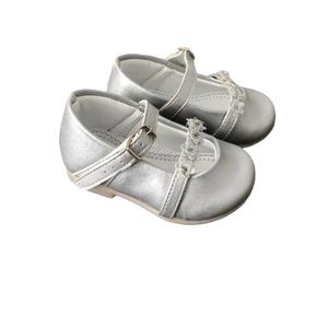 Girls Pampili Silver Metallic Shoes Infant 2